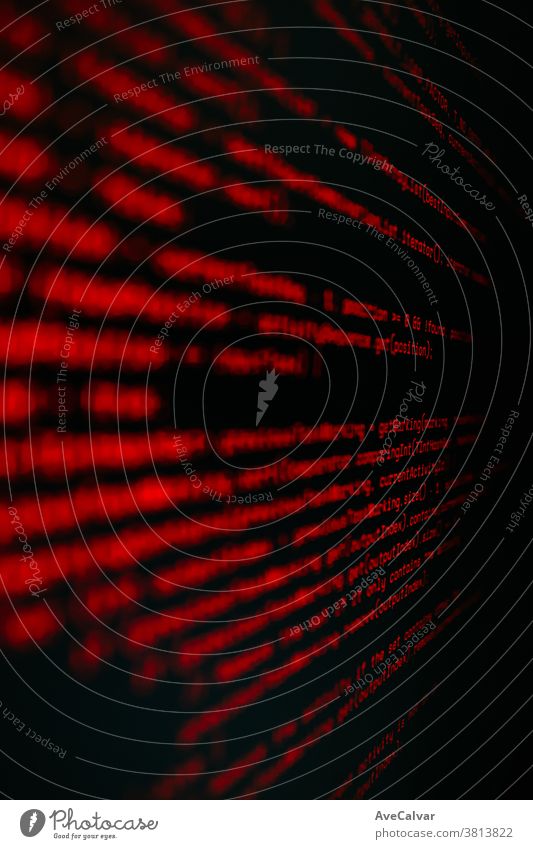 Background Of Some Code Written In Red Over Black A Royalty Free Stock Photo From Photocase