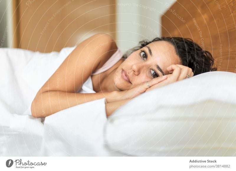 Dreamy Beauty: Woman Sleeping in Comfort