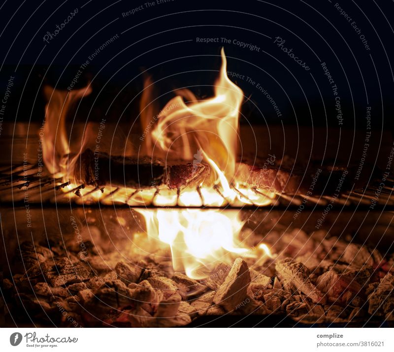 Grill & Meat Barbecue area grilled meat BBQ season Charcoal (cooking) Embers Fire Warmth Rust Barbecue (apparatus) Summer Nutrition Hot Detail