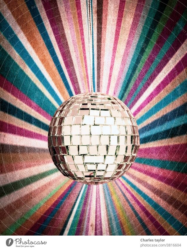 Mirror ball retro background - a Royalty Free Stock Photo from