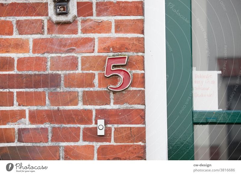 5 number House number Digits and numbers Signs and labeling Detail