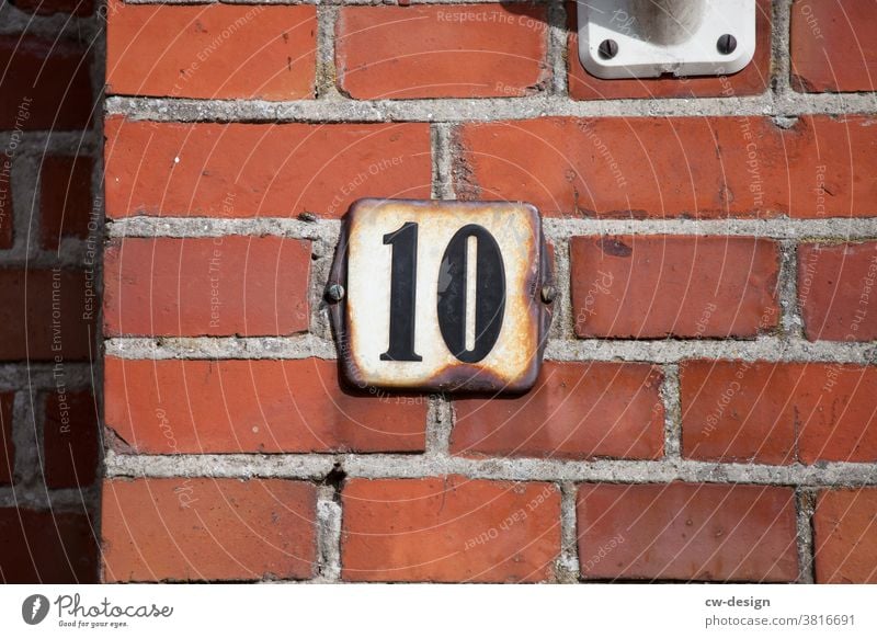 10 number House number Digits and numbers Sign Signs and labeling Detail