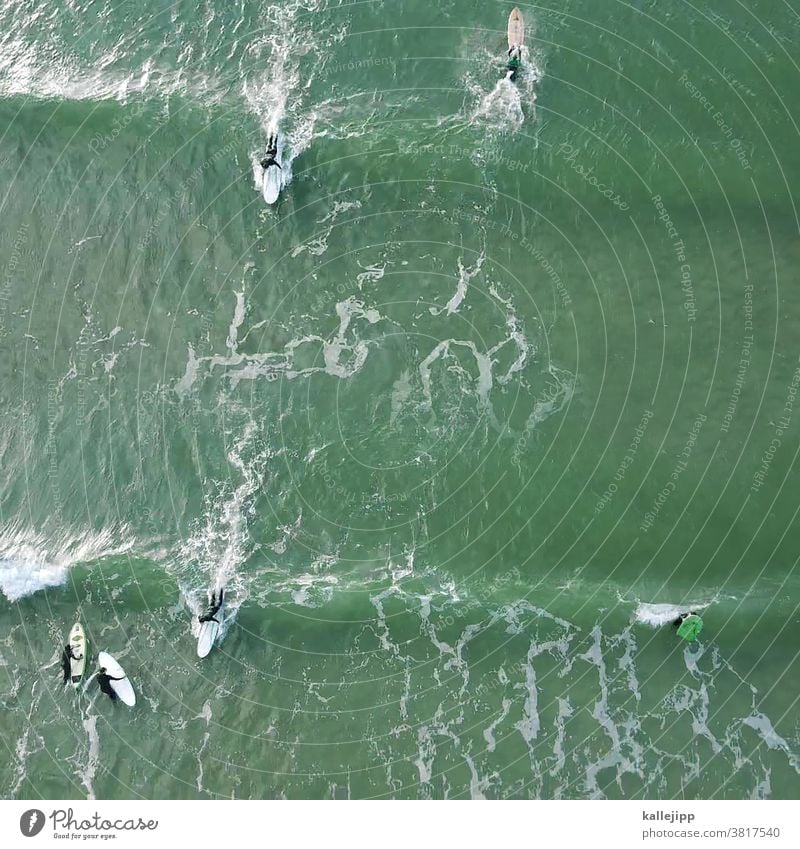 surfers city Surfing Surfboard Surfer Surfers Paradise Waves Swell UAV view droning drone flight Drone pictures Bird's-eye view Ocean Exterior shot Colour photo