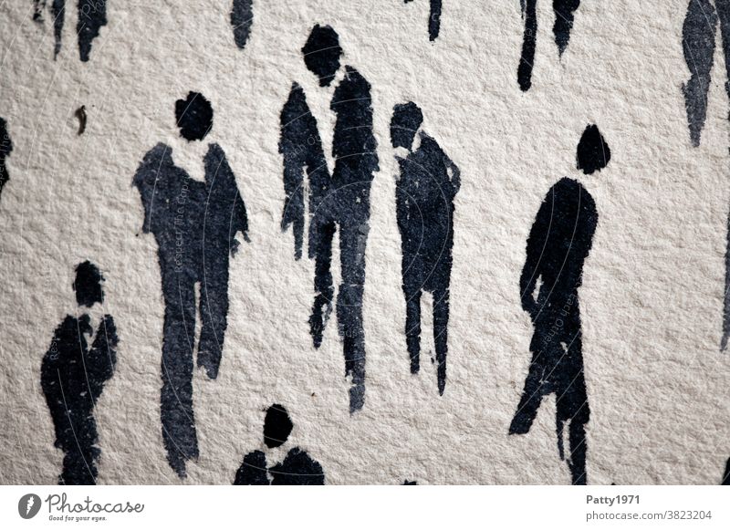 abstract people silhouette
