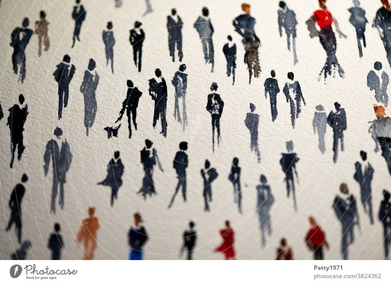 abstract people silhouette