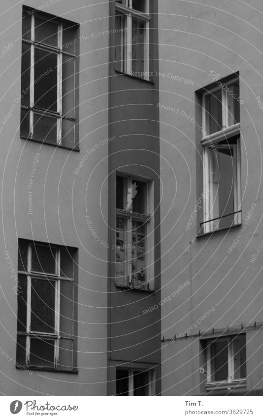 Backyard Berlin Mitte Courtyard House (Residential Structure) Window Town Facade Downtown Deserted Old building Capital city Old town Day Exterior shot