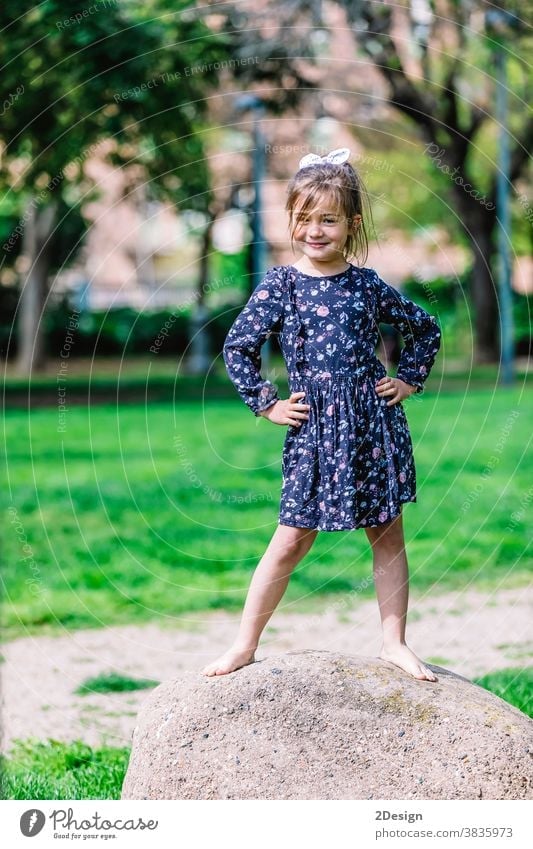 Outdoor Portrait of a Cute Little Girl of 8 Years Old Stock Image - Image  of happiness, clothing: 140828251