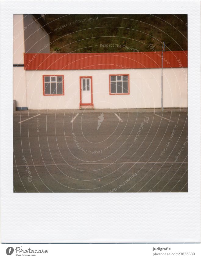 Icelandic house on Polaroid House (Residential Structure) Hut Window door dwell Colour photo Exterior shot Deserted Building Wall (building) Architecture
