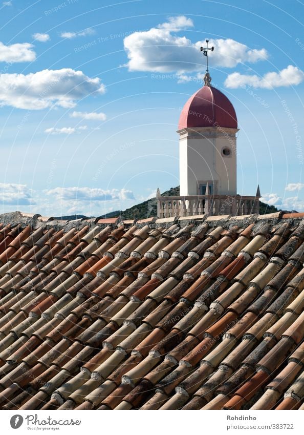 Above the roof Architecture Sibenik Croatia Mediterranean sea Village Small Town Old town House (Residential Structure) Church Manmade structures Building Roof