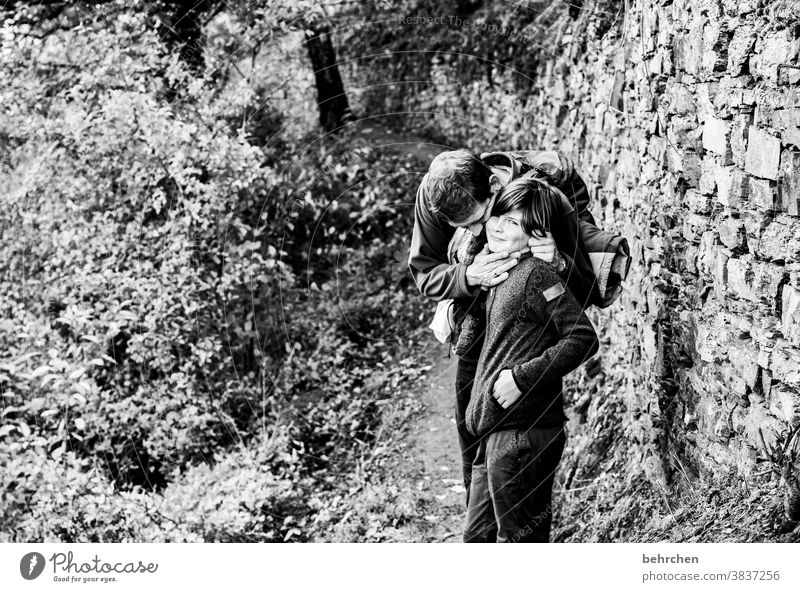 loooos, let me kiss you Vineyard Lanes & trails Hiking Vacation & Travel Black & white photo Nature Exterior shot Mountain Autumnal Moselle Idyll