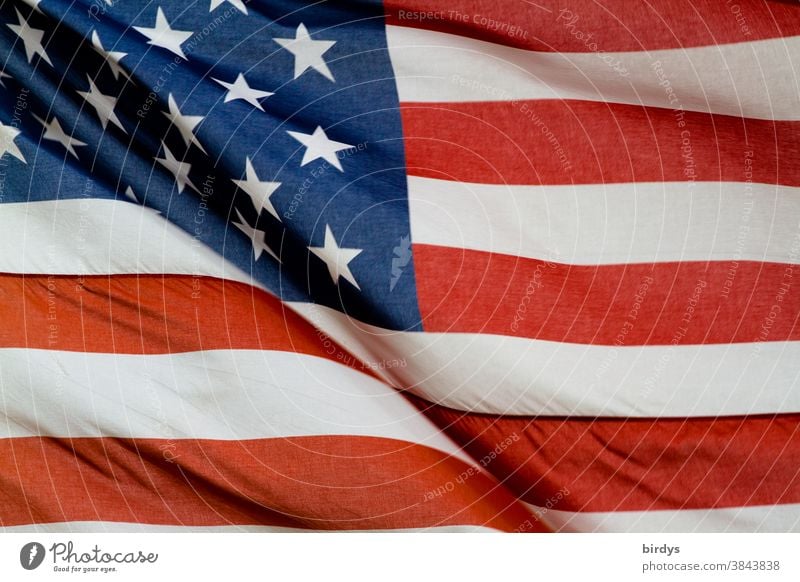 USA, American national flag, American flag format filling. Stars and stripes. Flag of the USA, America Ensign Patriotism Americas American Flag full-frame image