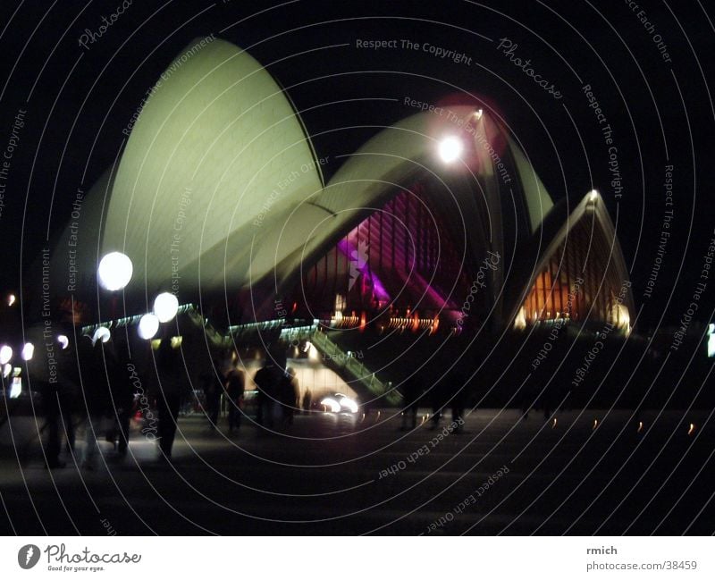 sydney opera Sydney Night Dark Architecture Opera Lighting Reflection