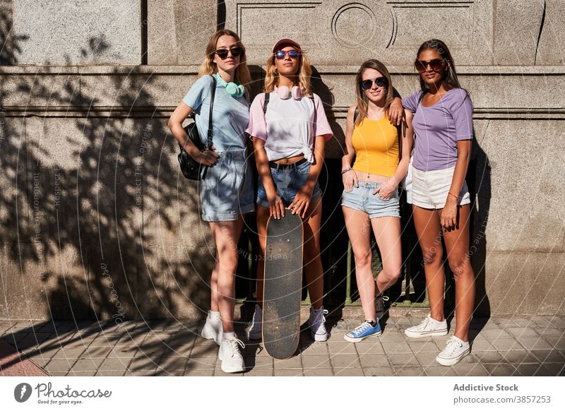 group of teenagers on street