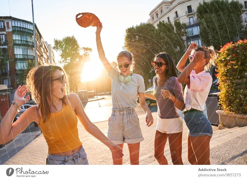 group of teenagers on street