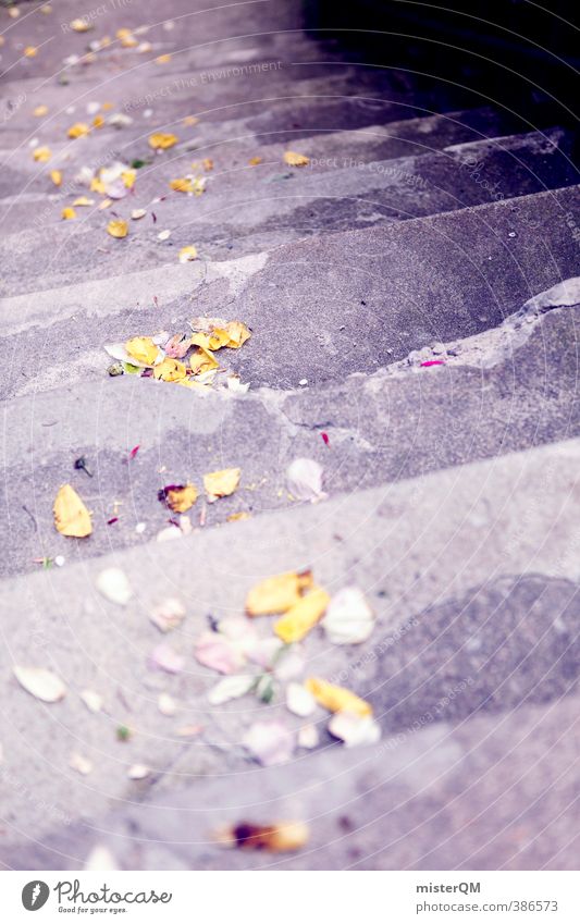 Proof of Happiness II Garden Esthetic Contentment Wedding Wedding ceremony Wedding party Stairs Rose leaves Decoration Colour photo Subdued colour Exterior shot