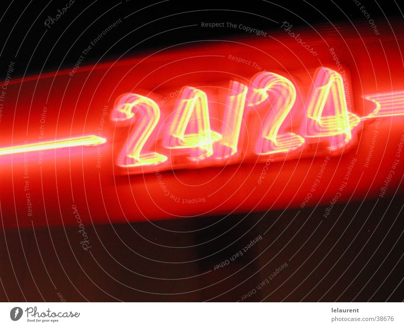 24 on 24 Night Speed Entertainment Light red number big plan