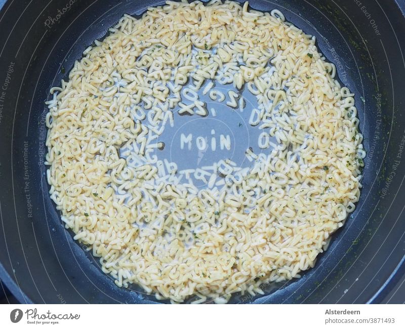 Noodle Alphabet Soup North German Moin A Royalty Free Stock Photo From Photocase