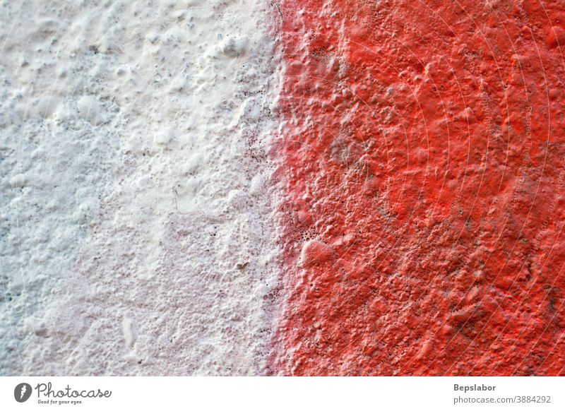 Red and white colors on the wall art background decoration folds paint painting paper rust texture torn wallpaper worn red white wall painted
