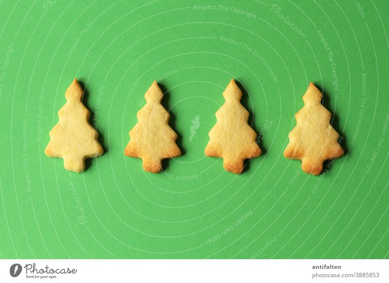Oh Christmas trees biscuits bake biscuits Cookie cut out cookies Christmas & Advent Baking Baked goods Dough Colour photo Christmas biscuit Delicious Nutrition