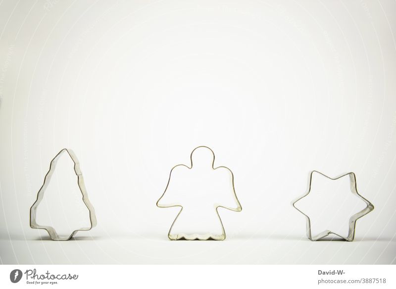 Christmas - Christmas decoration in the form of cookie cutters Christmas & Advent Christmas tree Angel Stars symbol Christmassy Placeholder Festive Decoration