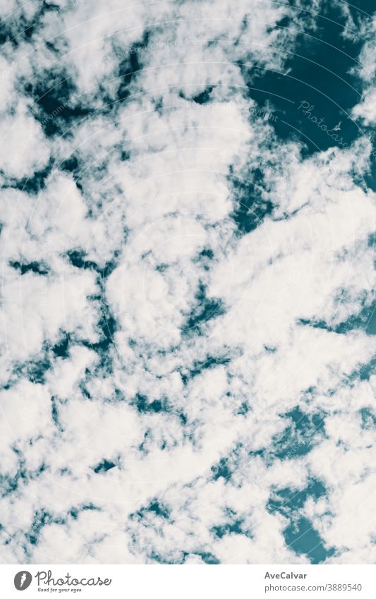 Background made of clean white clouds over a deep blue sky wind cloudy nature heaven meteorology panorama warming high sunny natural bright oxygen spring