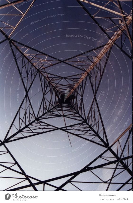 high current Electricity Spider's web Steel Light Electrical equipment Technology Prisoner Sky Vantage point Net Maze Nature and technology Ben Hopelessness