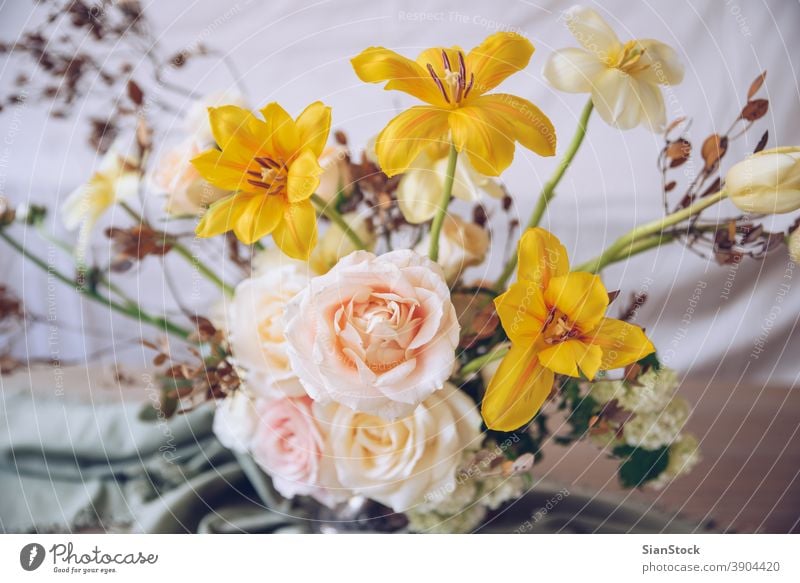 Still Life With A Beautiful Bouquet Of Flowers A Royalty Free Stock Photo From Photocase