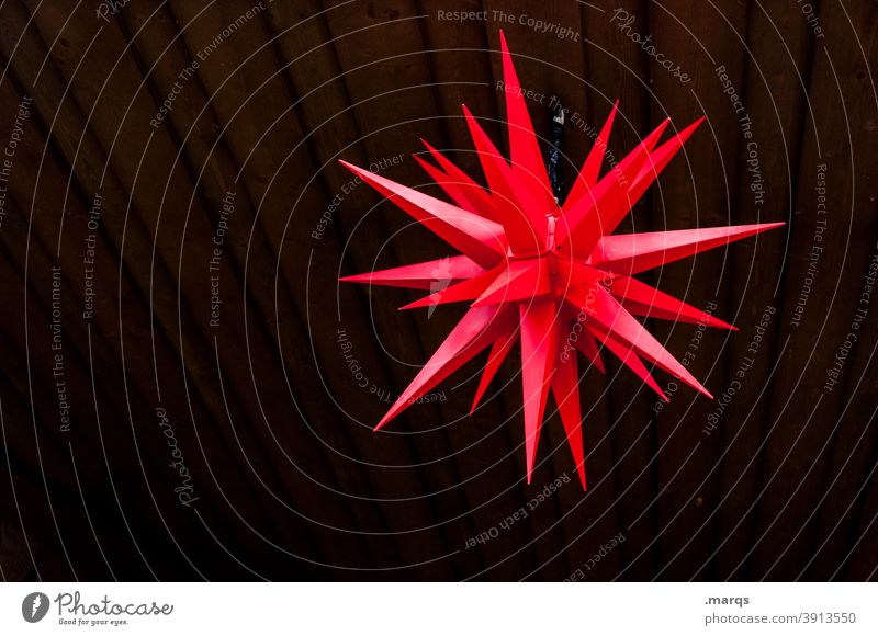 * Star (Symbol) Christmas & Advent Christmas star herrnhuter Decoration Red Wood Dark Christmas decoration