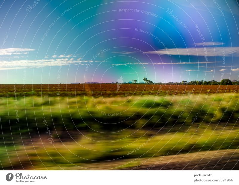 to go a long way Freedom Landscape Clouds Beautiful weather Bushes Outback Queensland Driving Vacation & Travel Far-off places Warm-heartedness Endurance