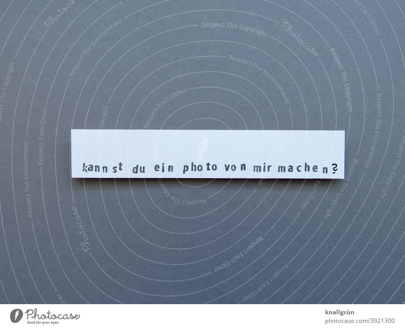 Can you take a picture of me? Ask Take a photo Photographer Question mark Photography Expectation Moody Stamp stamped homemade DIY Low-cut Paper