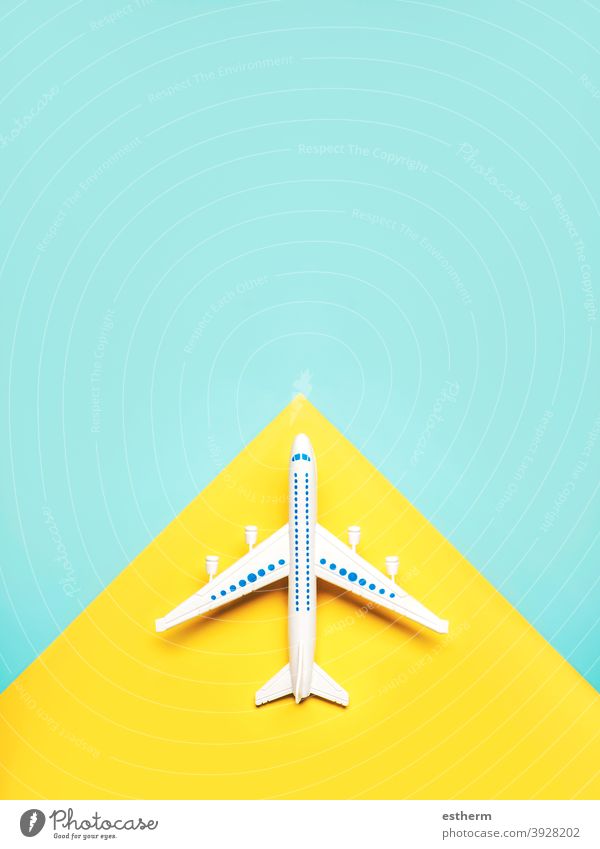 Holidays and travel concept.Airplane with copy space holidays airplane holidays concept suitcase transportation copyspace fly traveler lifestyle tourism summer