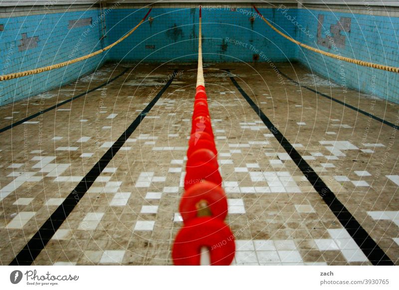 artificial pool Ruin Old Broken Decline Transience Destruction Swimming & Bathing Swimming pool swimming pools Bathroom Past lost places Derelict Change Empty