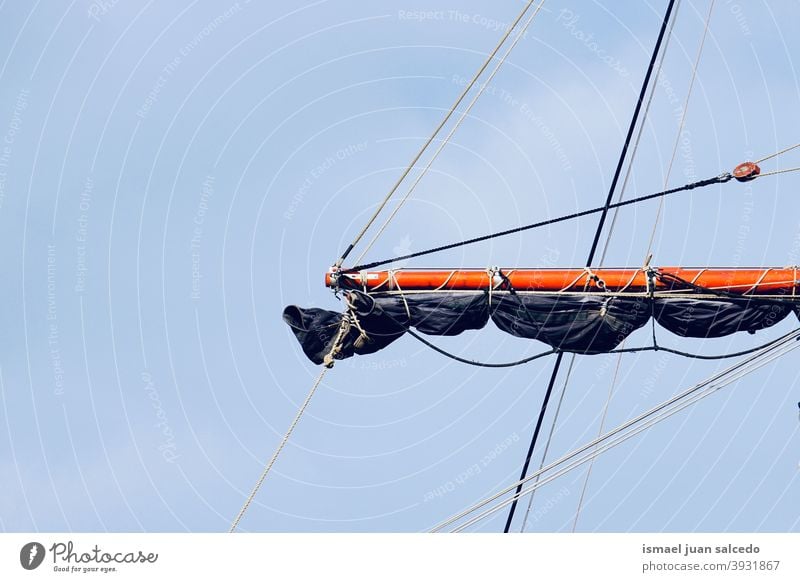 Ropes On A Sailing Ship Stock Photo, Picture and Royalty Free