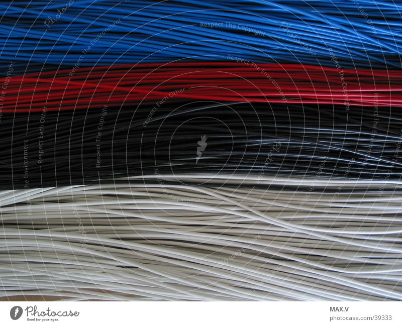 strands, connections Red Black White Electrical equipment Technology Connection Blue