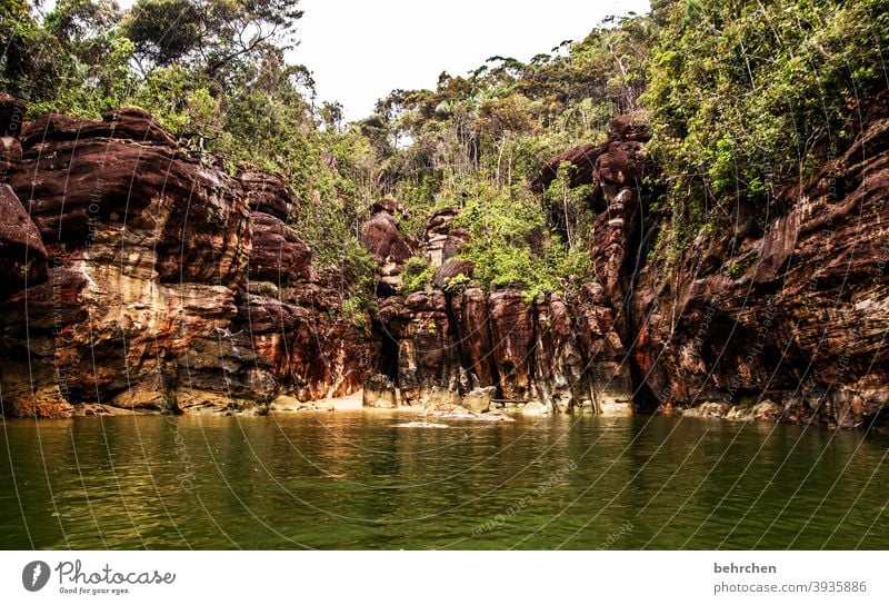 By the sea Impressive Wanderlust Bako National Park Sarawak Exceptional Beach coast Ocean Borneo Malaya Asia Fantastic Rock Landscape Mountain Water Clouds Sky