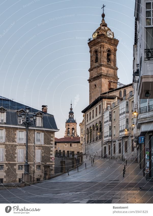 Old town of Vitoria-Gasteiz, Basque Country, Spain Town urban Church Building House (Residential Structure) Street voyage travel Travel photography Architecture