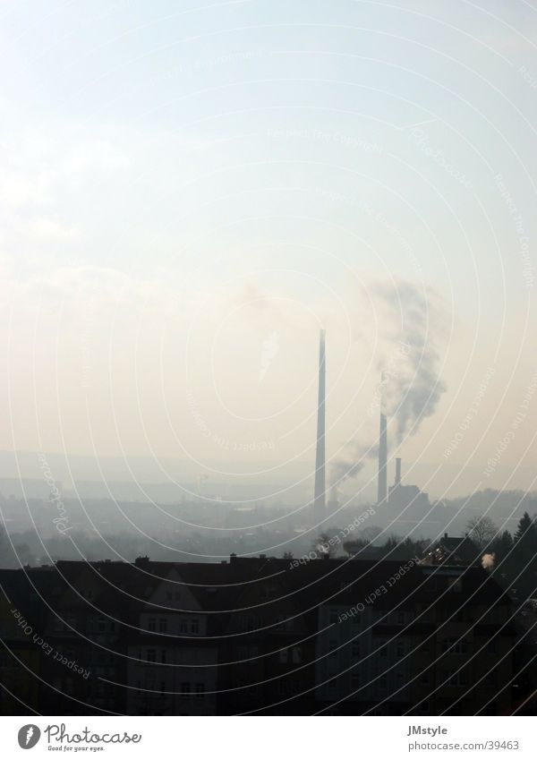 Jena@Morning Fog Smoke Industry Electricity generating station