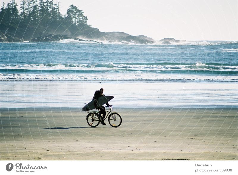 Saturday Afternoon Beach Surfing Surfer Hippie Tofino Pacific Ocean Sand Island Bicycle Man Aquatics Vancouver Island dudebun photocase Cycling
