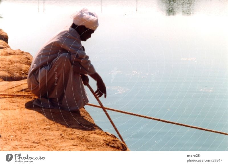 Fishermen on the Nile Egypt Fisherman Contentment Water