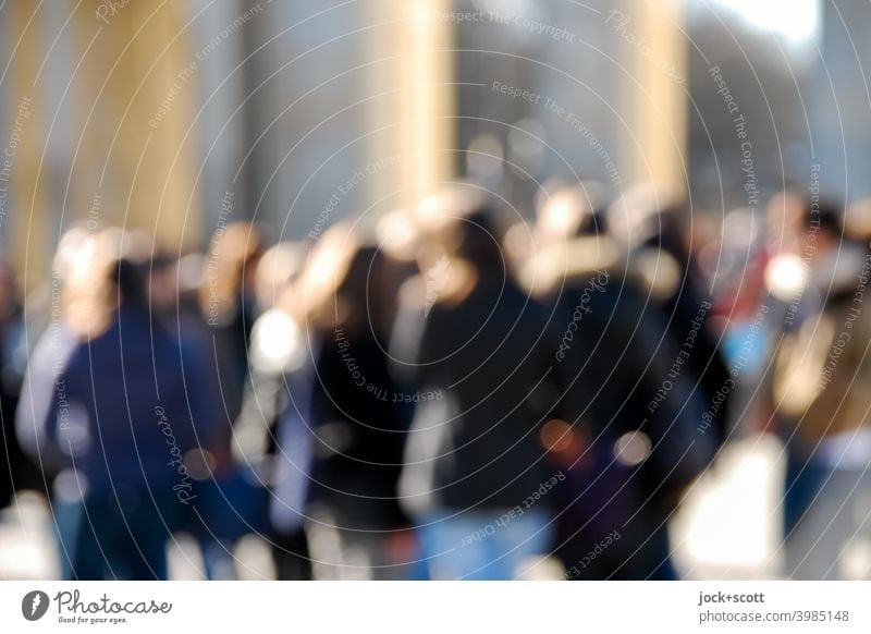 Contemporary history / contemporary witnesses in spirit Tourism Tourist Berlin Tourist Attraction blurriness Downtown Berlin Sightseeing Pariser Platz group