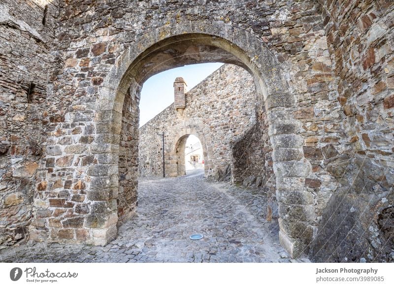 Double gates leading to town of Marvao, Alentejo, Portugal marvao entrance castle portugal marvão day door cityscape unesco watchtower outdoors bastion