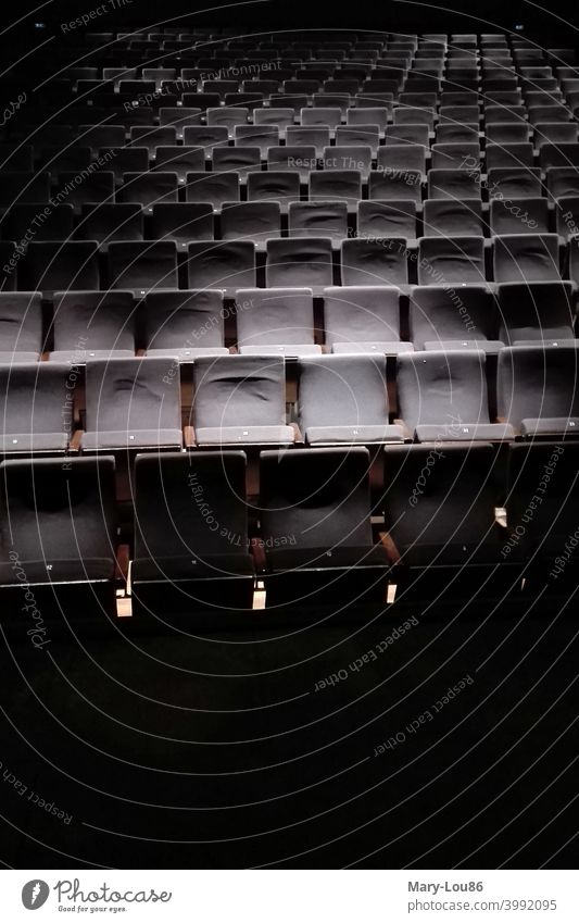 Empty rows of chairs in the theatre during Corona crisis Theatre corona corona crisis Cultural crisis Culture Chair rows seats Theatre seats empty rows void