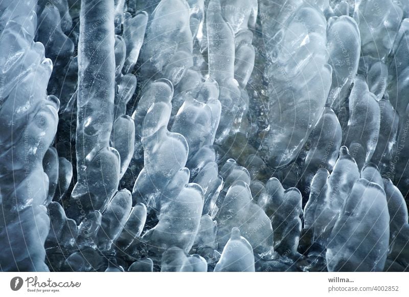 frostbites Ice Icicle Cold Frost freezing cold Minus degrees Frozen Winter Stalagmites Colour photo chilblains
