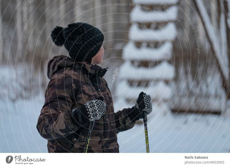 skier and hunting tower mittens beanie winter sports