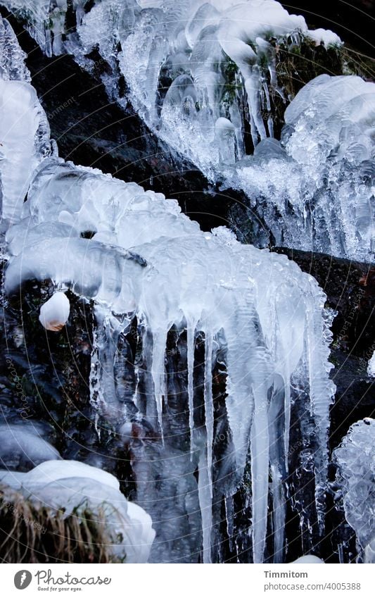 With ice, please. Ice Icicle Cold Winter Waterfall Frozen Frost Blue White Deserted