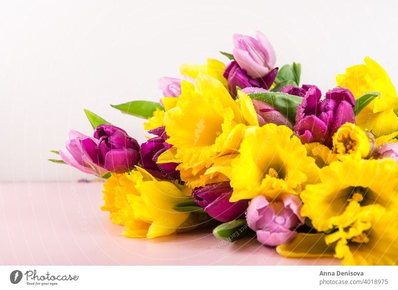 daffodils and tulips bouquet