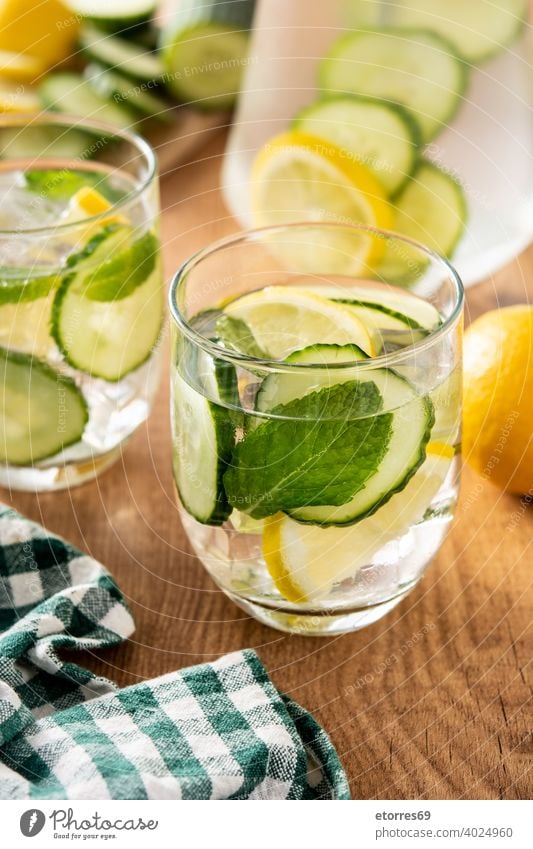 Sassy water or water with cucumber,lemon and ginger beverage care citrus cocktail delicious detox diet drink fresh glass healthy infused lemonade mint nutrition