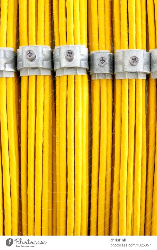 Network cable Cable Computer Ethernet LAN Yellow Transmission lines Data communication Technology Hardware Information Technology Connection Server
