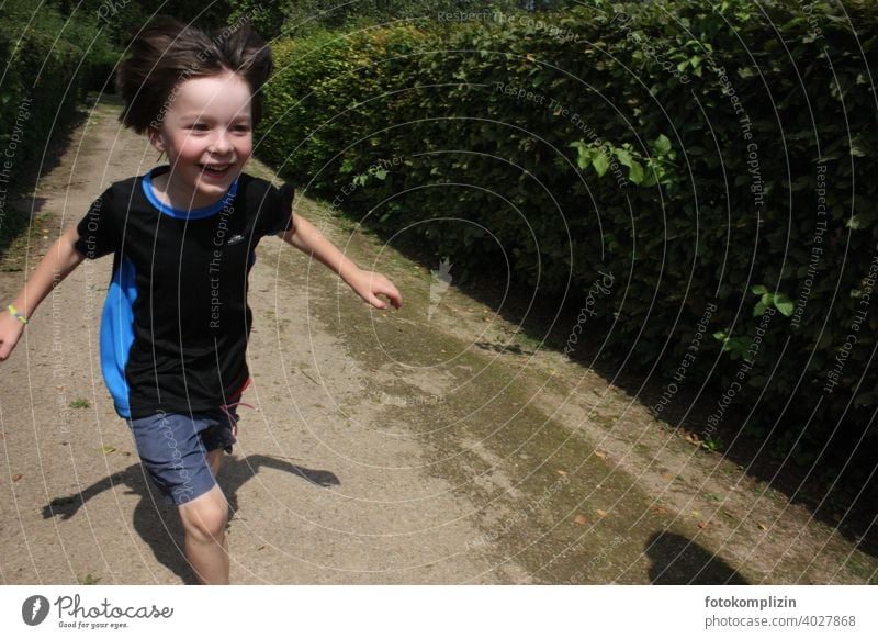 happy, laughing, running boy Joy Joie de vivre (Vitality) Child cheerful Walking move fortunate high-spirited untroubled Playing Boy (child) Infancy Laughter