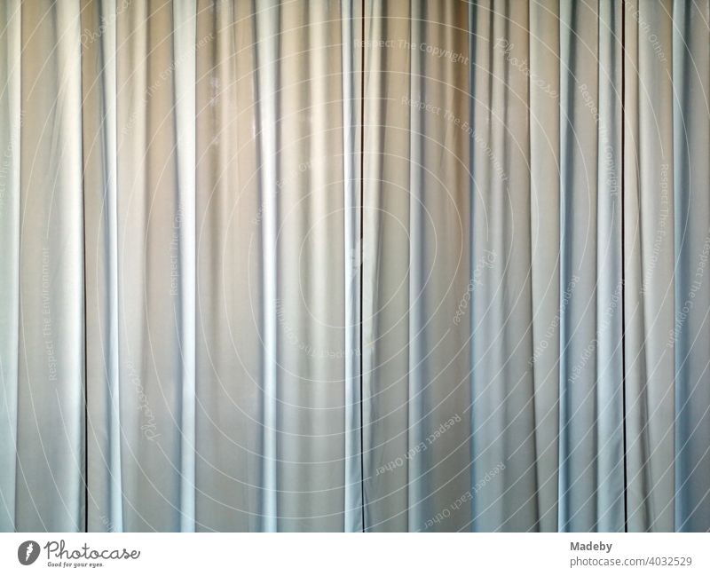 Bright curtain in pastel colors in an art museum him Bielefeld in the Teutoburg Forest in East Westphalia-Lippe Drape Cloth Curtain theatre curtain wave